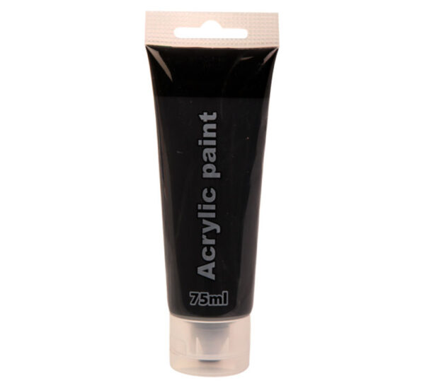 Artists Acrylic Paint - Black - 75ml Tube