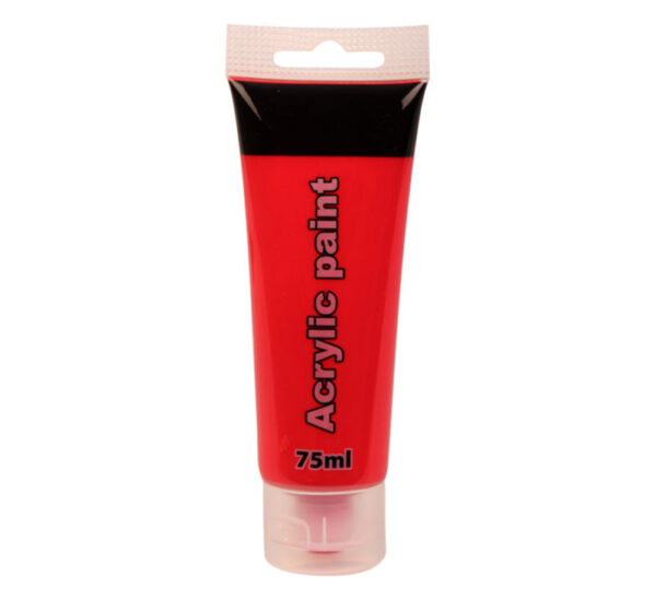Artists Acrylic Paint - Red - 75ml Tube