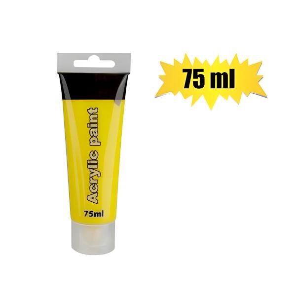 Artists Acrylic Paint - Yellow - 75ml Tube