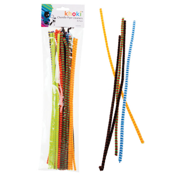 Chenille's - 30cm Pipe Cleaners, 36 Assorted