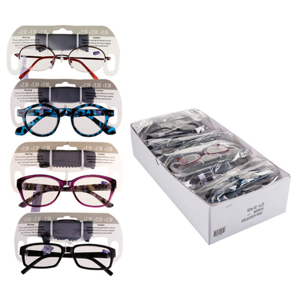 Reading Glasses +2.5 - Assorted Styles
