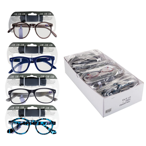 Reading Glasses +3 - Assorted Styles