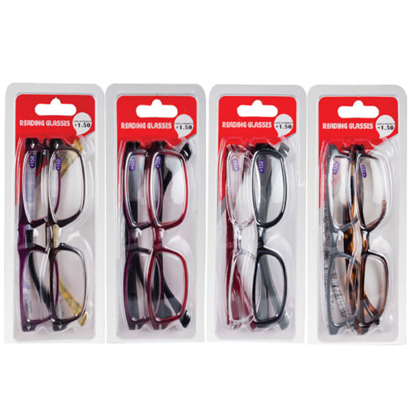 Reading Glasses +1.5 – Mixed Twin Pack, Assorted Styles