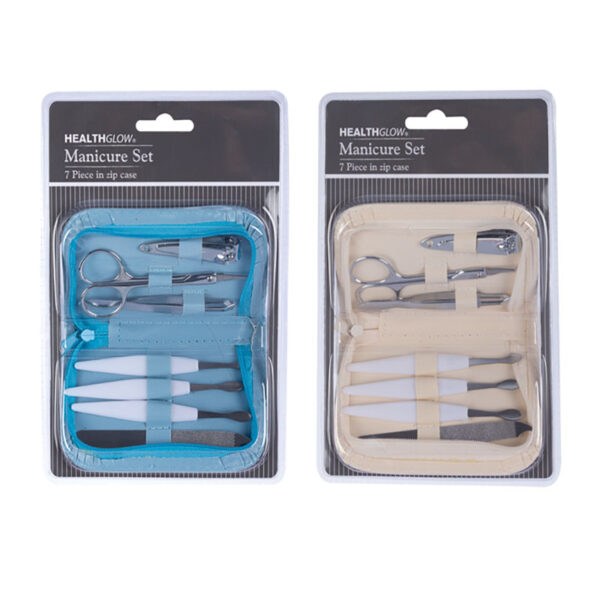 Manicure Set In Leatherette Zipbag - 7-Piece