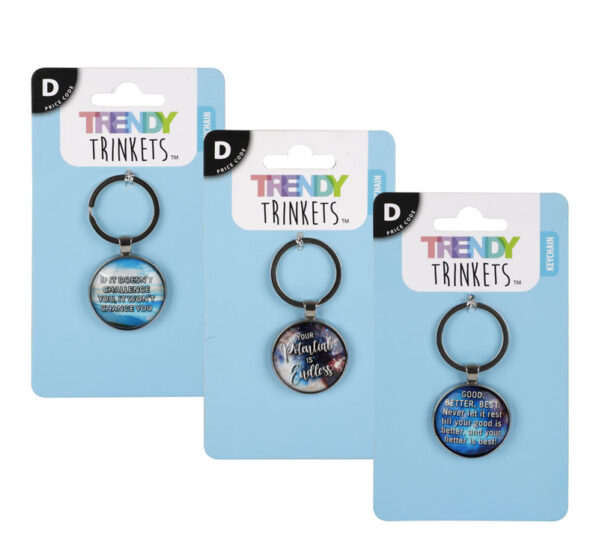 Keychain Inspirational Quotes Assorted