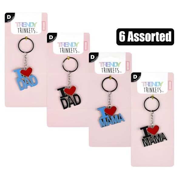 Keychain Metal Dad/Mom Assorted