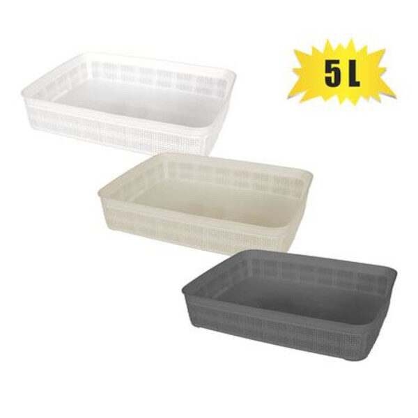Basket Plastic Jute 34X25X6cm-5L