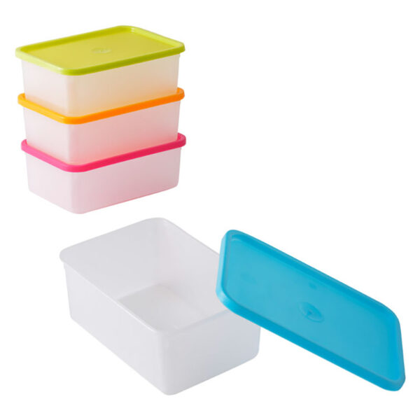 Bulk Pack 6 X Plastic Lunch Box - 17 X 10 X 6cm, Assorted Colours