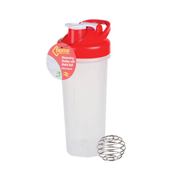 Plastic Measuring Shaker With Metal Ball - 600ml