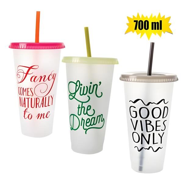 Kiddies Plastic Sipper Tumbler & Straw - 700ml