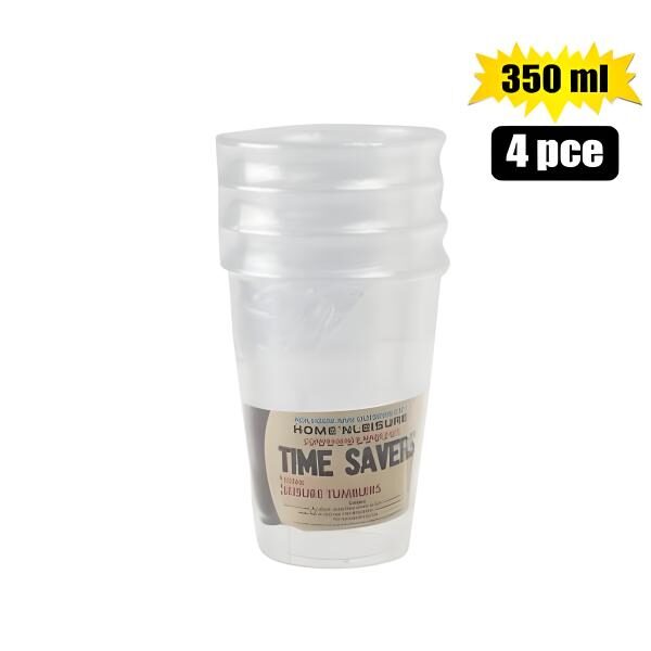 Home 'N Leisure Plastic Tumblers - 4-Pack, 350ml