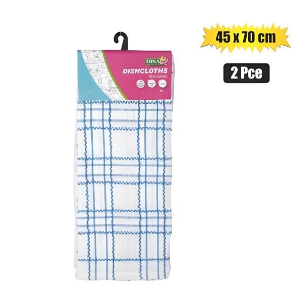 Dish Cloth Cotton - 45cm X 70cm - 80g Pack 2