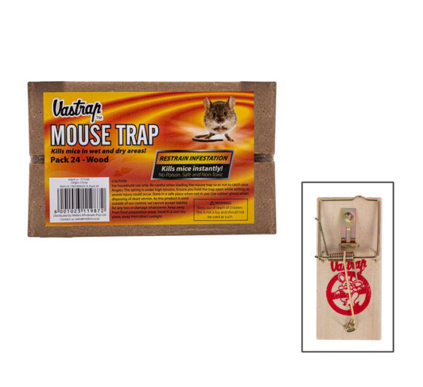 Bulk Pack 10 X Vastrap Trap Mouse Wooden