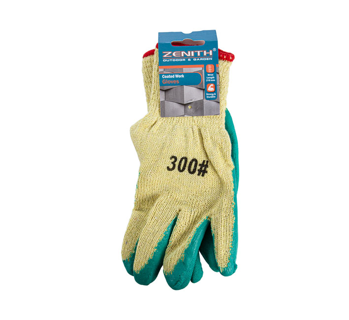 Gloves Cotton/Latex Grip 210mm Pair
