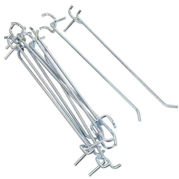 Pegboard-Hooks Single-Prong 175mm Pkt-10
