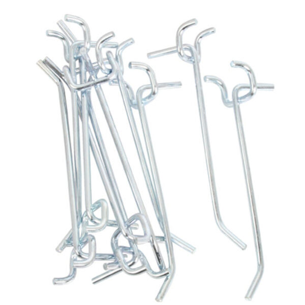 Pegboard-Hooks Single-Prong 100mm Pkt-10