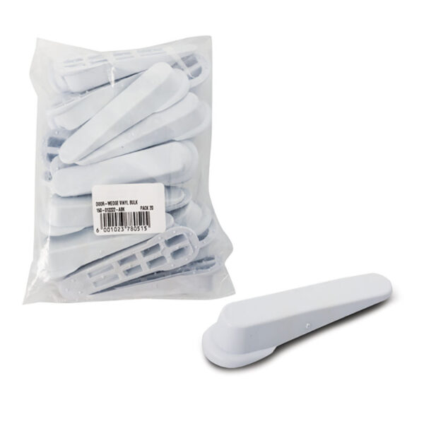Bulk Pack 20 X Door-Wedge Vinyl White