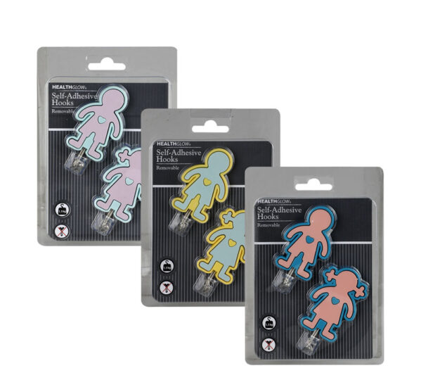 Hook Plastic Self Adhesive 2Pce