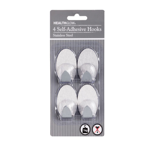Self Adhesive Stainless Steel Hooks - Card 4
