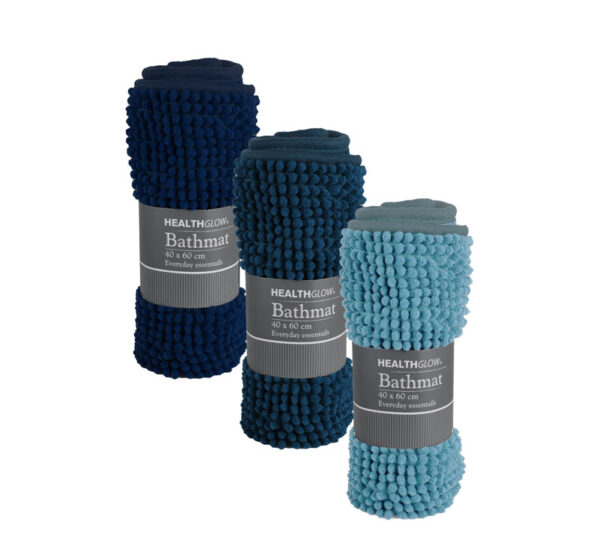 Bathmat Chenille 40X60cm Assorted