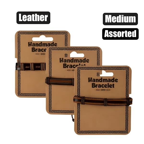 Jewellery Bracelet Leather Medium Assorted