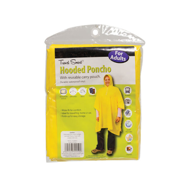 Plastic Poncho With Hood - 132 X 203cm