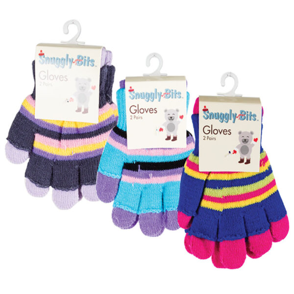 2 Pairs Of Kiddies Gloves - 1 Pair Open And 1 Pair Closed Finger