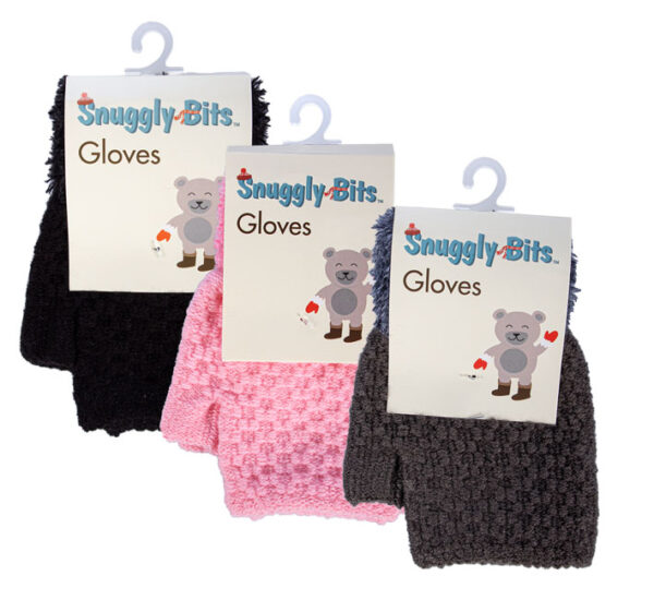 Ladies Winter Knit Gloves - Open Finger Tips, Assorted
