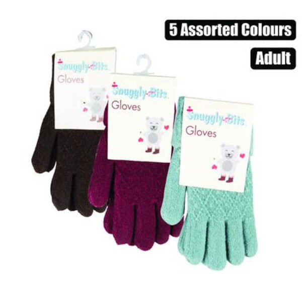 Ladies Winter Knit Gloves - Assorted