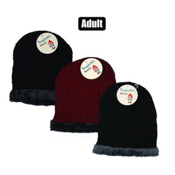 Beanie Ladies Acrylic Knit Assorted