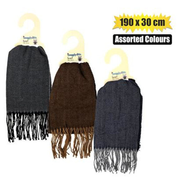 Scarf Adult 190x30cm Check Asstd Designs