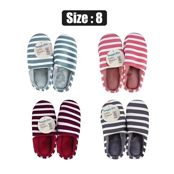 Slipper Ladies Slip-In Stripe Size 8