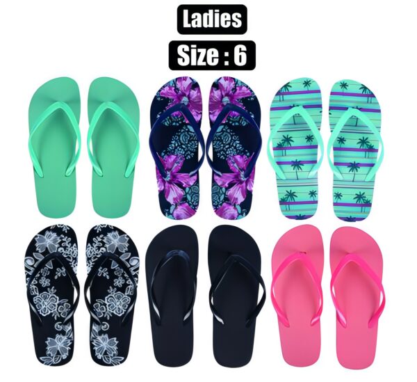 Flip Flops Ladies Assorted Size 6