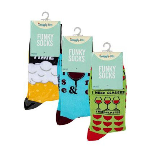 Socks Men Colourful Wine Designs