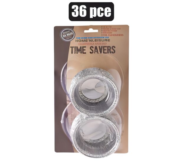 Aluminium Foil Cake Cups - 36-Pack, 7 X 3cm