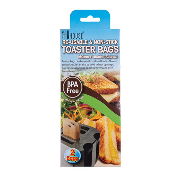 Re-Usable Non-Stick Toaster Bags - 2-Pack, 16 X 18cm
