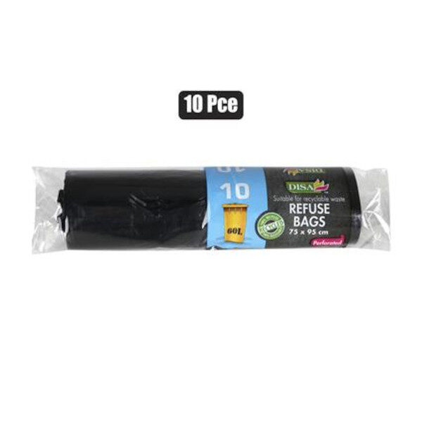 Refuse Bag 10Pc Black 750X950mm