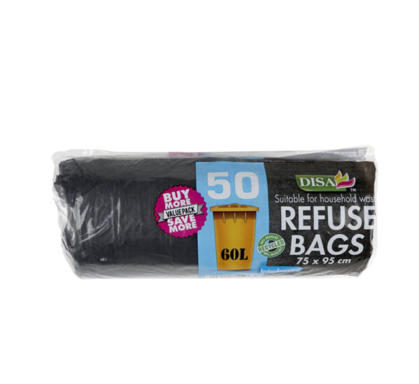 Black Refuse Bag - 50-Pack, 750 X 950mm