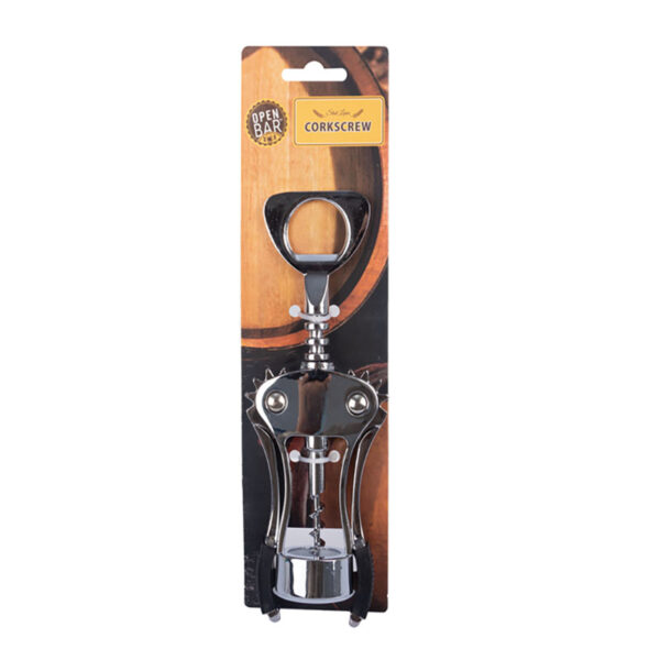 Corkscrew Heavy Duty Nickled Open Bar