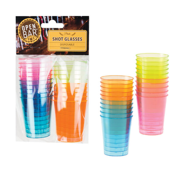 Disposable Plastic Shot Glass - Assorted