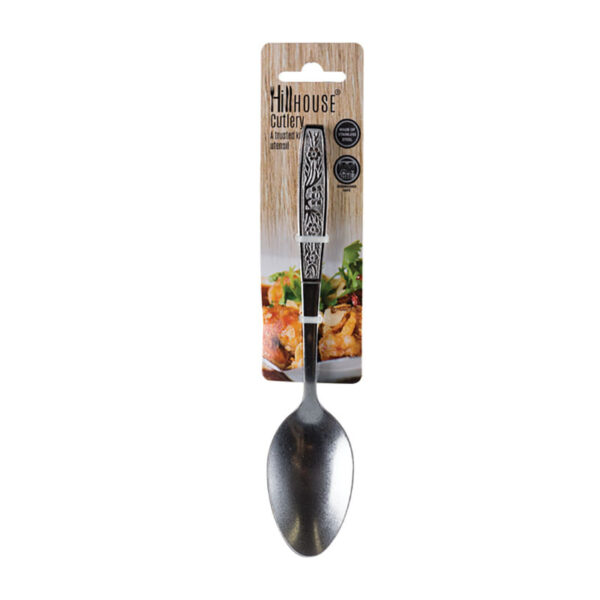 Hillhouse Rose Pattern Dessert Spoons - Pack Of 4