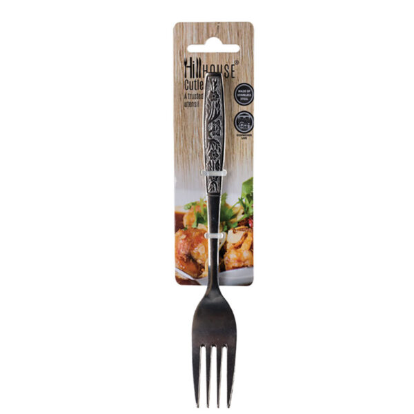 Hillhouse Rose Pattern Dessert Forks - Pack Of 4