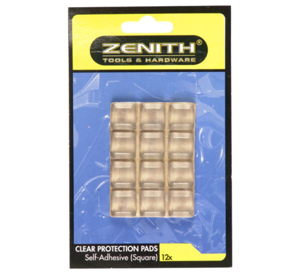 Protection Pads Clear Adhesive Square - 12 Piece