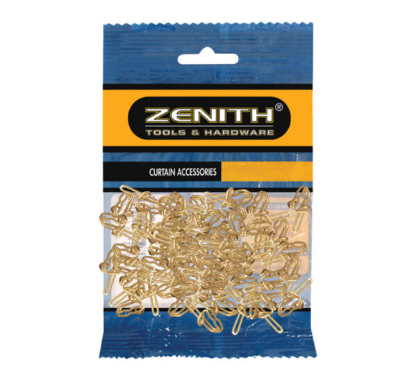 Zenith Brass Curtain Hooks R7 - Pack Of 50
