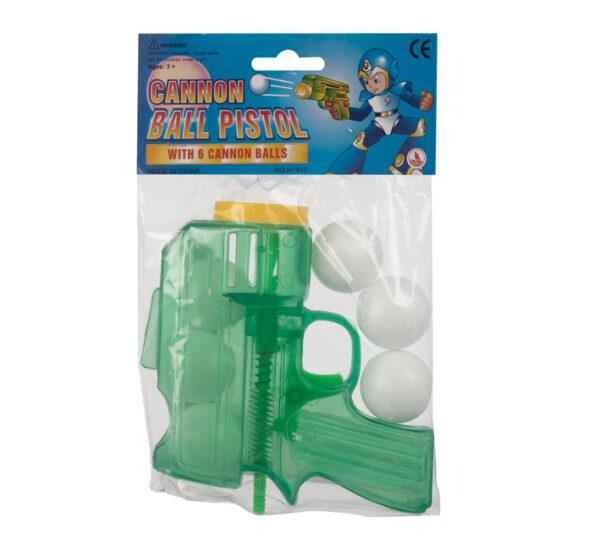 Gun Hand Cannon Ball With 6 Balls 15cm