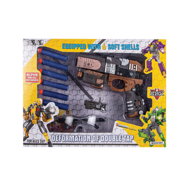 Gun Transform With Foam Darts 20cm Assorted