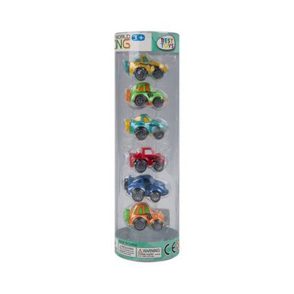 Vehicle Racer Set Of 6 In Tube 4.5cm Eac