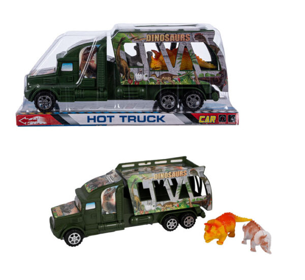 Vehicle Playset Truck With 2 Dinos 3pc