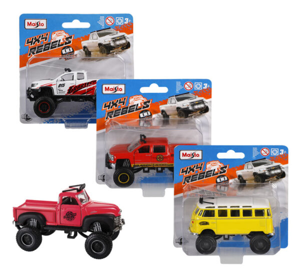 Maisto 110mm 4x4 Rebels - Assorted