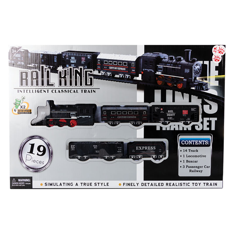 Battery Operated Train Set 19pc 47cm